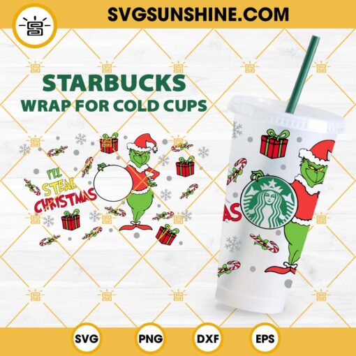 Grinch Christmas Starbucks Wrap SVG, Grinch SVG, Christmas Starbucks Wrap SVG PNG DXF EPS