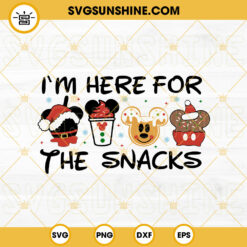 I'm Just Here For The Snacks SVG, Carnival Food SVG, Family Vacation SVG, Mickey Christmas SVG, Christmas SVG, Holiday SVG PNG Files For Cricut