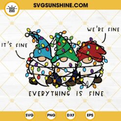 Black Cat It’s Fine I’m Fine Everything Is Fine SVG, Funny Black Cat Christmas SVG File