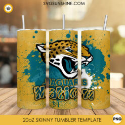 Jaguars Nation Tumbler Wrap PNG, Jacksonville Jaguars 20oz Skinny Tumbler PNG Sublimation File Digital Download