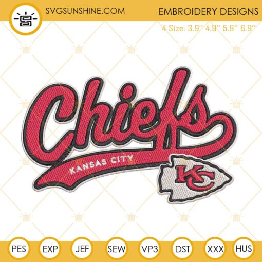Kansas City Chiefs Embroidery Designs
