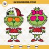 Kids Grinch SVG Bundle, Grinch With Hat And Bow SVG, Grinch Boy And Girl SVG PNG DXF EPS Files
