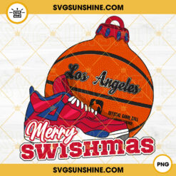 Los Angeles Basketball Merry Swishmas PNG, Los Angeles Clippers Basketball Christmas Ornament PNG