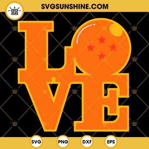 Love Dragon Ball SVG, Love SVG, Anime Valentine SVG