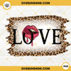 Love Tongue Leopard Print PNG, Valentines Day PNG, Red Lips PNG, Cute Valentines PNG