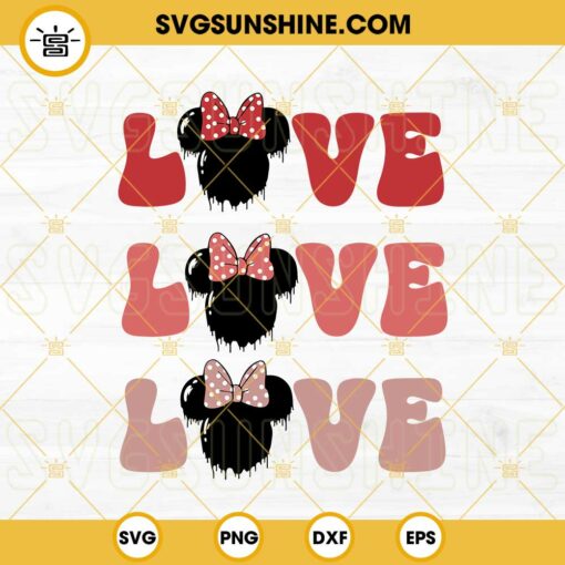 Love Minnie Valentines SVG, Love SVG, Disney Valentine Shirt SVG Design