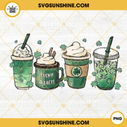 Lucky A Latte PNG, St Patricks Day PNG, Latte PNG, St Patricks Day Coffee PNG Sublimation