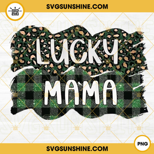 Lucky Mama PNG, Shamrock PNG, Leopard Cheetah Pattern PNG, St Patricks Day PNG Download