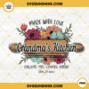 Made With Love Grandmas Kitchen PNG, Kitchen Sign PNG, Grandma Kitchen PNG, Cooking Grandma PNG Designs