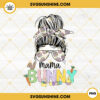 Mama Bunny Messy Bun PNG, Mama Bunny PNG, Easter Mama PNG Download