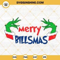 Merry Billsmas SVG, Christmas Buffalo Bills SVG, Bills Grinch Hand SVG PNG DXF EPS