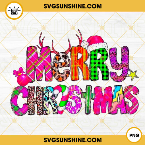 Merry Christmas PNG, Joy PNG, Vintage Christmas PNG, Christmas Lights Sublimation PNG