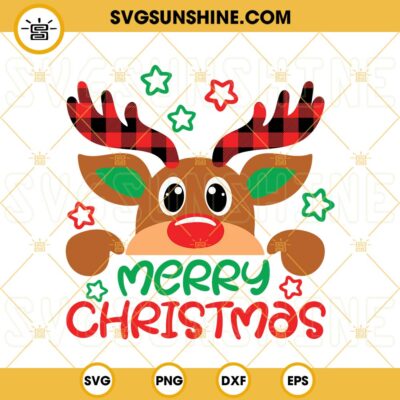 Christmas Reindeer Faces SVG Bundle, Reindeer SVG, Girl Reindeer SVG ...