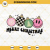 Merry Christmas SVG, Retro Christmas SVG, Groovy Christmas SVG, Smiley Christmas SVG PNG DXF EPS