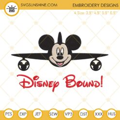 Disney Bound Mickey Embroidery Design, Disney Vacation Embroidery File