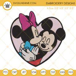 Mickey And Minnie Mouse Embroidery Design File
