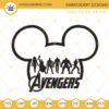 Mickey Ears Avengers Heroes Embroidery Design Files