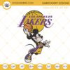 Los Angeles Lakers Mickey Mouse Embroidery Designs, LA Lakers Embroidery Files