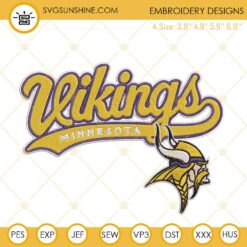 Minnesota Vikings Embroidery Designs