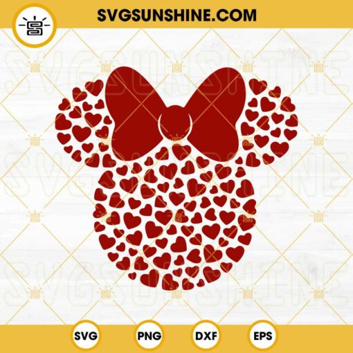 Minnie Mouse Hearts SVG, Minnie Mouse Valentine’s Day SVG, Valentines SVG