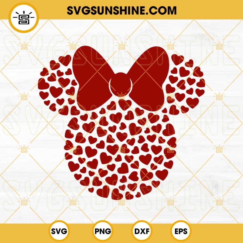 Minnie Mouse Hearts SVG, Minnie Mouse Valentine's Day SVG, Valentines SVG