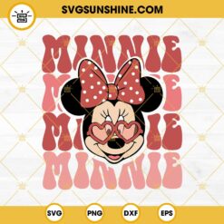 Minnie Valentines SVG, Minnie Sunglasses Heart SVG, Valentines Day SVG