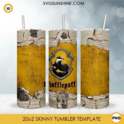 Hufflepuff 20oz Tumbler Design PNG, Harry Potter Tumbler PNG File Digital Download