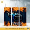 Tennessee Titans Fire And Flame Flare On Metal 20oz Skinny Tumbler Template PNG, Tennessee Titans Tumbler Template PNG File Digital Download