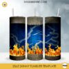 Detroit Lions Fire And Flame 20oz Skinny Tumbler Template PNG, Detroit Lions Tumbler Template PNG File Digital Download