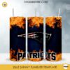 New England Patriots Fire And Flame Flare On Metal 20oz Skinny Tumbler Template PNG, New England Patriots Tumbler Template PNG File Digital Download