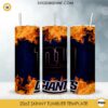 New York Giants Fire And Flame Flare On Metal 20oz Skinny Tumbler Template PNG, New York Giants Tumbler Template PNG File Digital Download