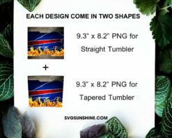 Buffalo Bills Fire And Flame 20oz Skinny Tumbler Template PNG, Buffalo Bills Tumbler Template PNG File Digital Download