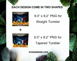 Houston Texans Fire And Flame 20oz Skinny Tumbler Template PNG, Houston Texans Tumbler Template PNG File Digital Download