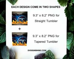 Tennessee Titans Fire And Flame 20oz Skinny Tumbler Template PNG, Tennessee Titans Tumbler Template PNG File Digital Download