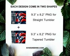 Houston Texans Fun Facts 20oz Skinny Tumbler Template PNG, Houston Texans Tumbler Template PNG File Digital Download