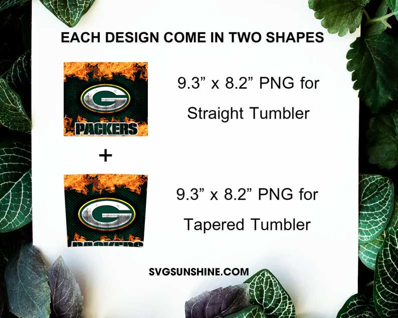 Green Bay Packers Fire And Flame Flare On Metal 20oz Skinny Tumbler Template PNG, Green Bay Packers Tumbler Template PNG File Digital Download