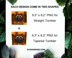 Pittsburgh Steelers Fire And Flame Flare On Metal 20oz Skinny Tumbler Template PNG, Pittsburgh Steelers Tumbler Template PNG File Digital Download