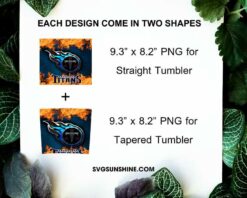 Tennessee Titans Fire And Flame Flare On Metal 20oz Skinny Tumbler Template PNG, Tennessee Titans Tumbler Template PNG File Digital Download