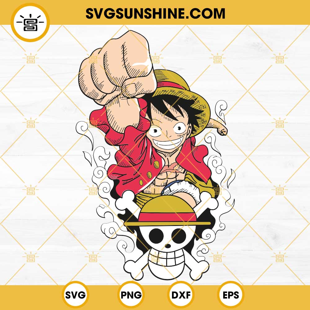 Monkey D Luffy SVG, One Piece SVG PNG DXF EPS Cut Files