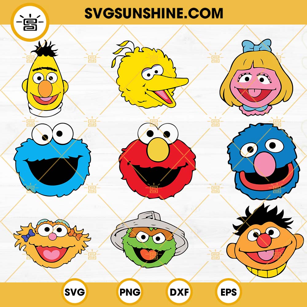 Sesame Street Faces Svg 