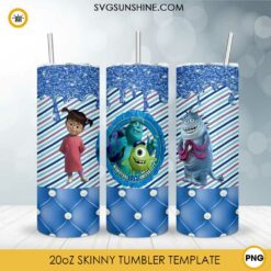 Monsters University Tumbler Wrap PNG, Disney Tumbler Template PNG File Digital Download