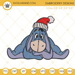 Eeyore Christmas Embroidery Design, Winnie The Pooh Embroidery Design Files