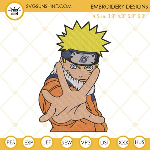 Naruto Embroidery Design, Anime Embroidery File