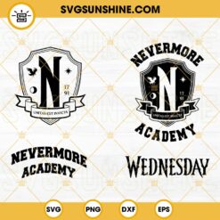 Nevermore Academy SVG Bundle, Wednesday SVG, Addams Family SVG PNG DXF EPS Digital Download