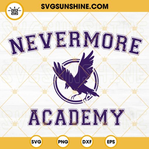 Nevermore Academy SVG, Wednesday Adams SVG, College Pullover SVG