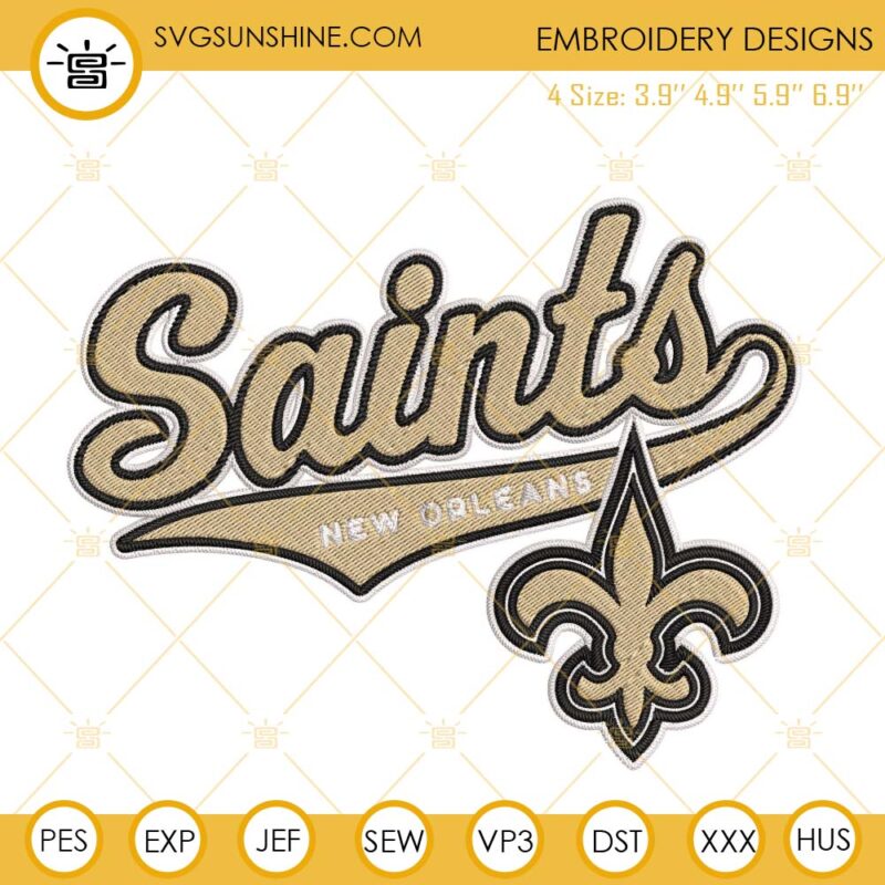 New Orleans Saints Embroidery Designs