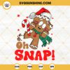 Oh Snap Broken Gingerbread Man SVG, Christmas Gingerbread SVG, Funny Broken Gingerbread Cookie SVG PNG DXF EPS Cut Files