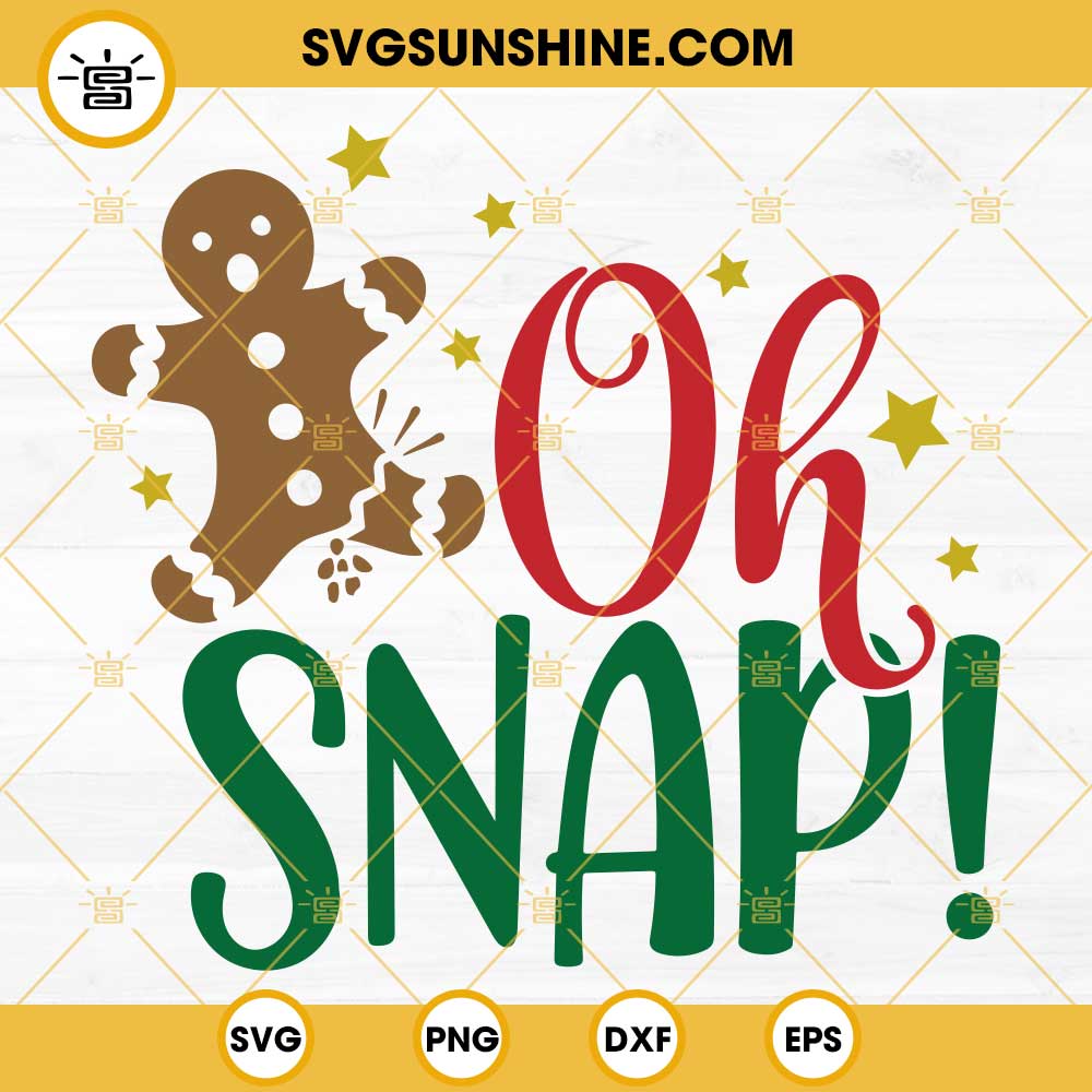 Oh Snap Broken Gingerbread Man SVG, Christmas Gingerbread SVG, Oh Snap Gingerbread SVG, Kids Christmas SVG
