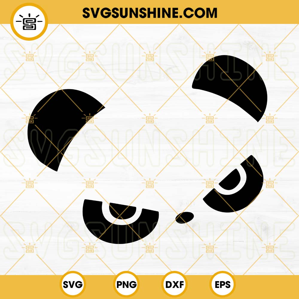 Panda Face SVG, Funny Panda SVG, Cute Panda SVG PNG DXF EPS Files For Cricut