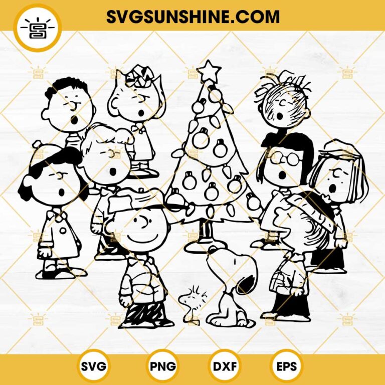 Peanuts Christmas SVG, Charlie Brown Christmas Tree SVG, Snoopy